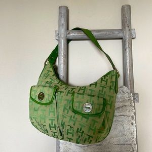 Tommy Hilfiger cloth shoulder strap purse.